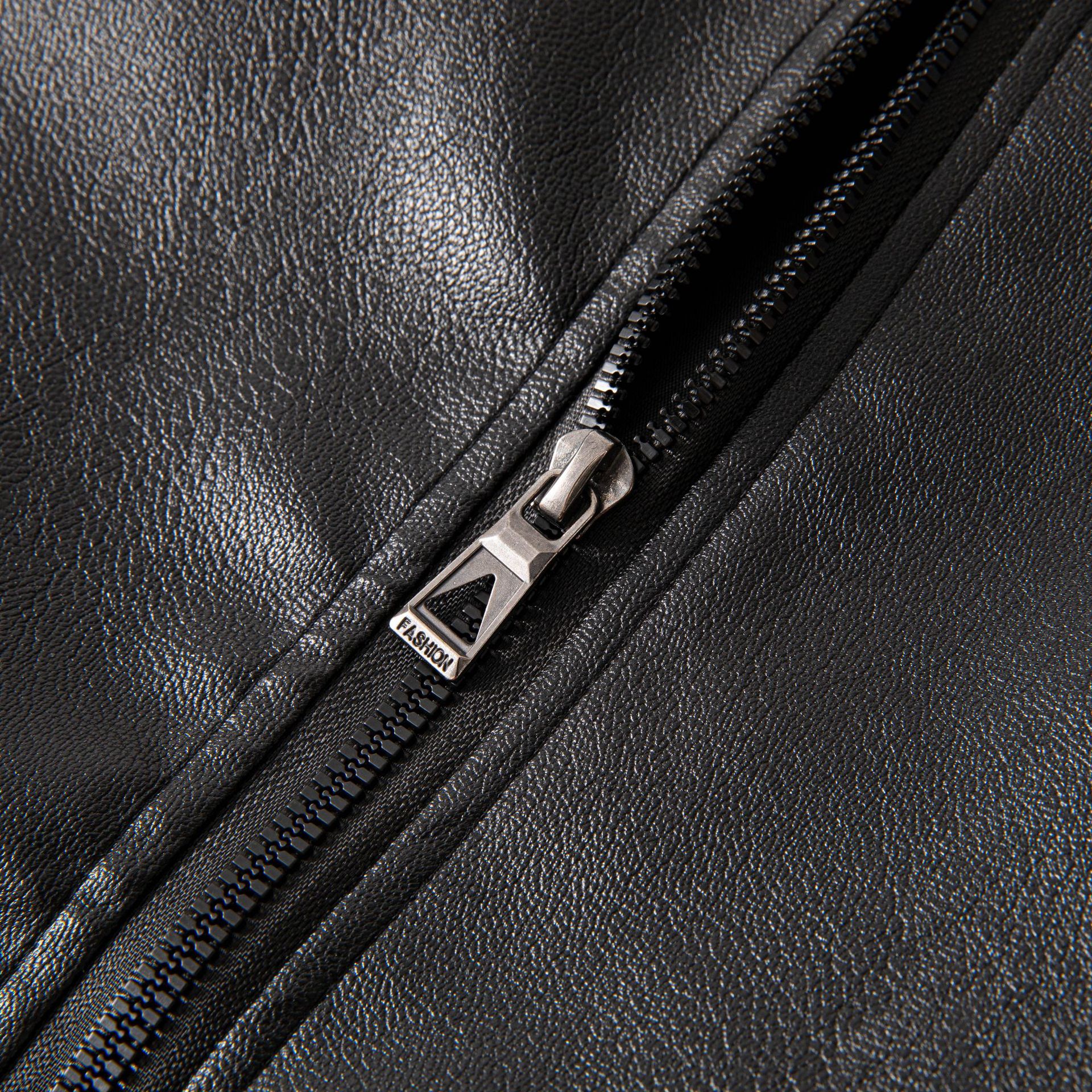 Leather men's autumn and winter new men's PU leather baseball clothing leather jacket coat single lining men's leather clothing manufacturers leather clothing