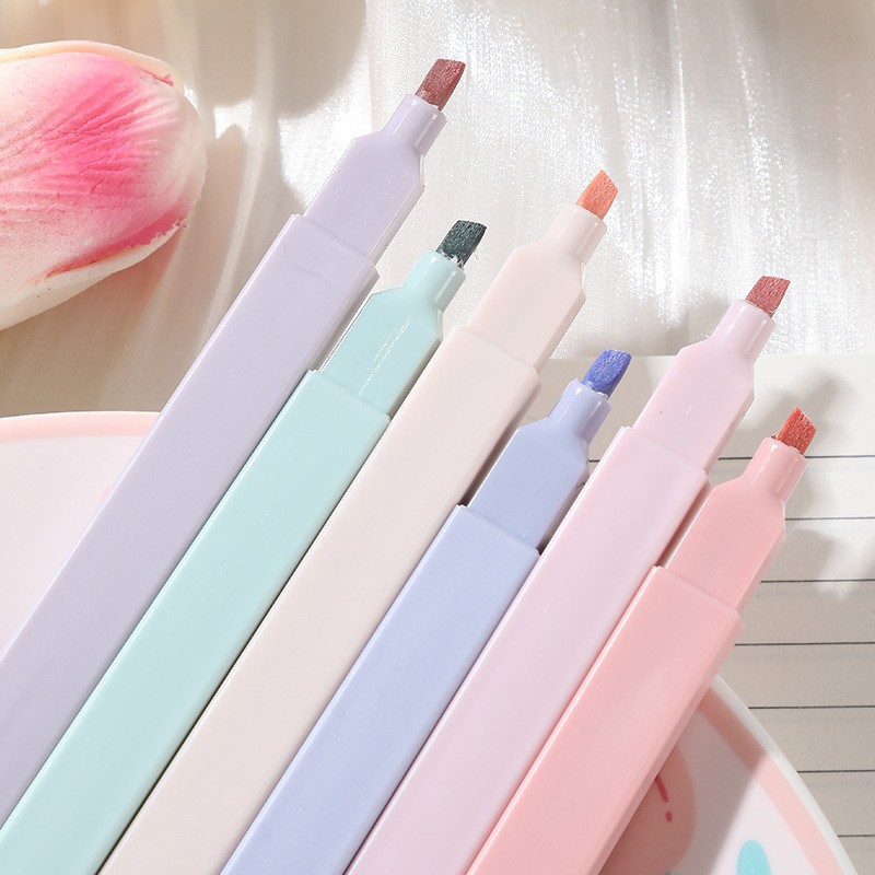 Bulk Sweet Salt Color Rod Fluorescent Pen Eye Protection Color Hand Account Pen Creative Stationery Student Mark Key Marking Pen Factory