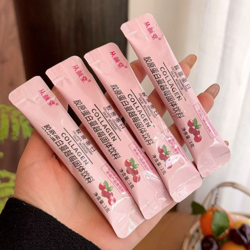 Collagen Cranberry Solid Beverage COLLAGEN CRANBERRY Boxed 30 Small Peptides