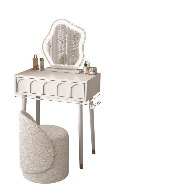 Cream Style Dressing Table Bedroom Modern Simple Small Apartment Internet Celebrity Storage Cabinet Bedside Table Dressing Table Desk Integrated