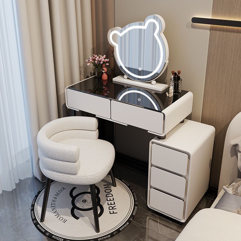 New Small Apartment Dressing Table Bedroom Modern Simple Cream Style Master Bedroom Cupboard Integrated Light Luxury Slate Dressing Table