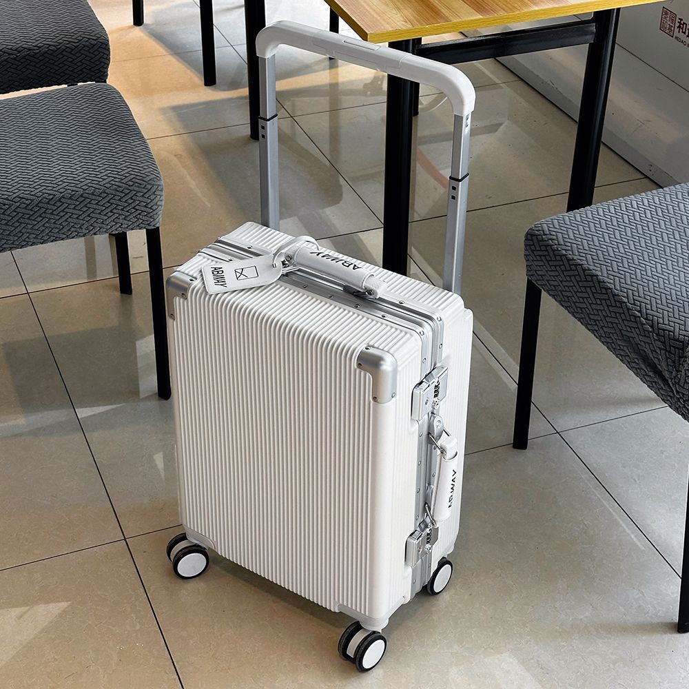 Aluminum Frame Luggage Case Female 20 Password Boarding Silent Universal Wheel Wide Tie Rod Trolley Case Male 24PC Suitcase
