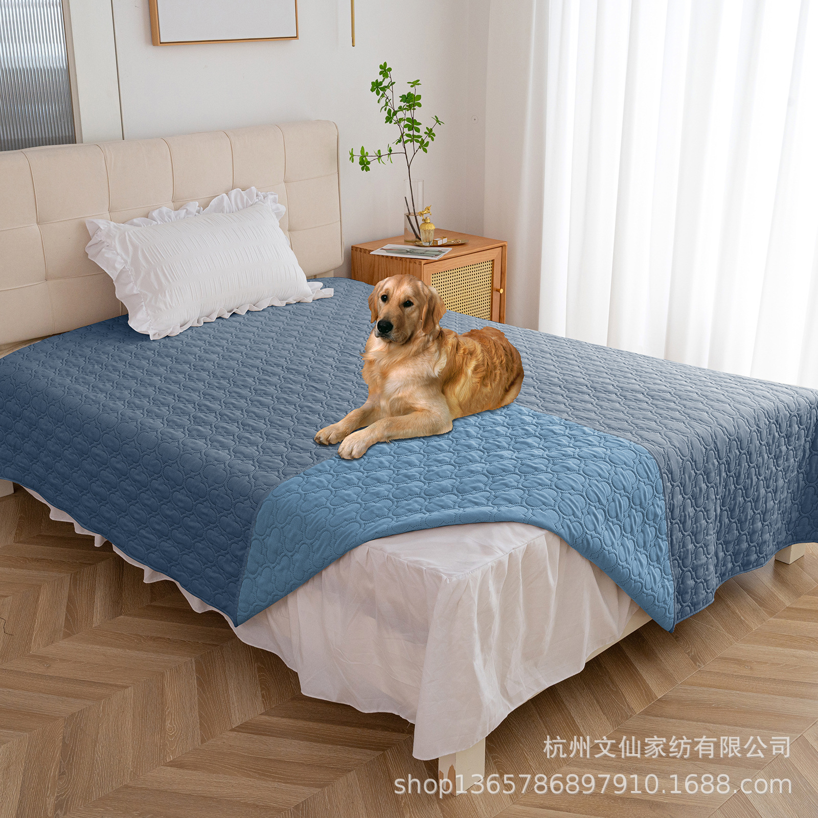 Cross-border Amazon Ultrasonic Quilted High-end Four Seasons Universal Sofa Cushion Waterproof Non-slip Pet Sofa Bed Sofa