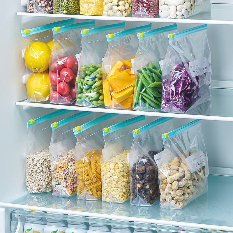 Sealed Preservation Bag Food Grade Zipper Sliding Lock Widened Design Thickened Refrigerator Frozen Cereal Storage Bag