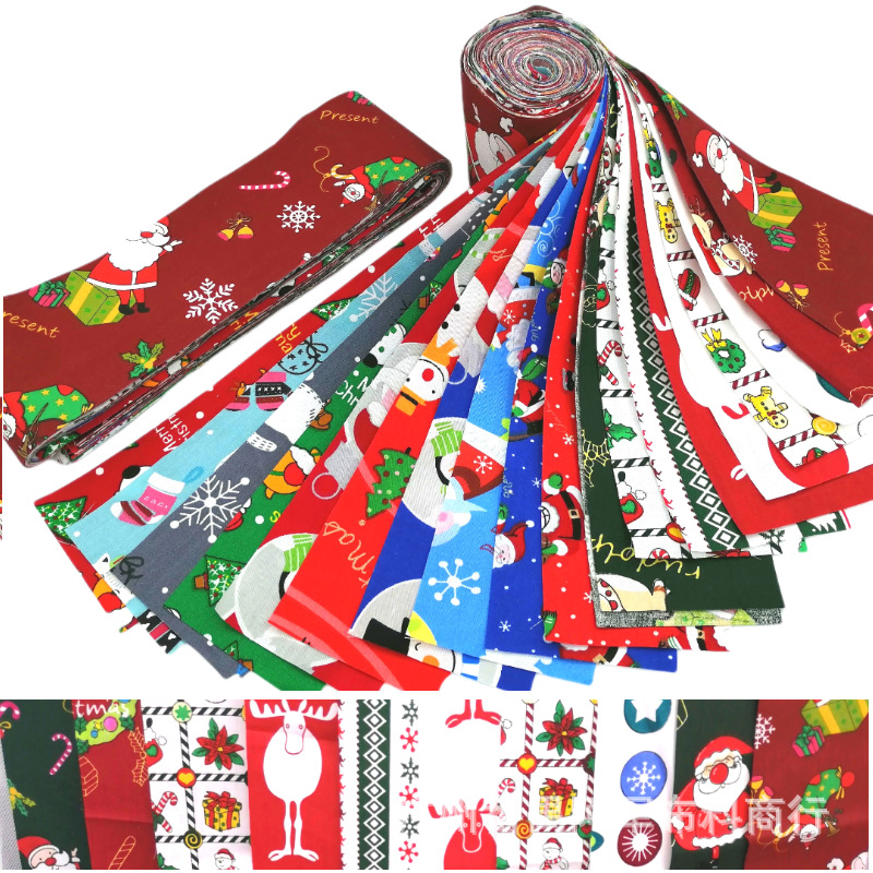 Новая рождественская серия, маленькая ткань с рождественским узором для патчворка