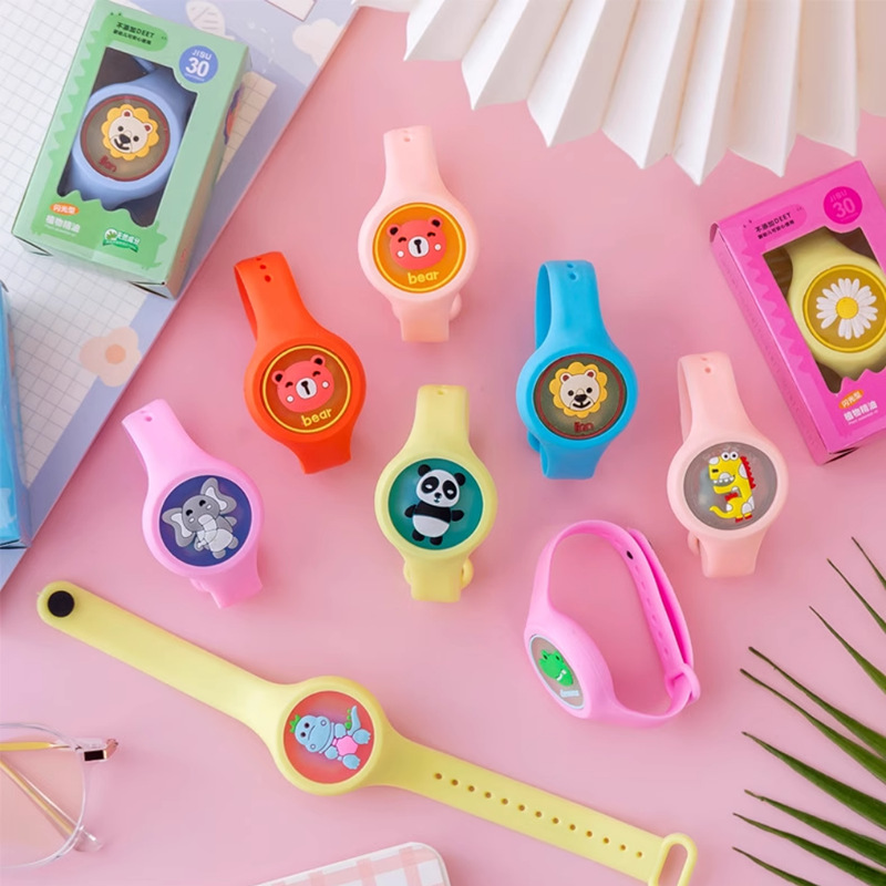 Luminous protective bracelet four-wheel flash watch cartoon mosquito buckle factory direct night market stall explosion wholesale