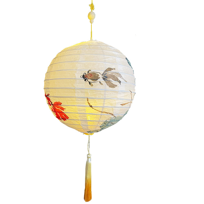 Pure White Art DIY Painting Lanterns Kidsren's Graffiti Painting Hand-Painted New Year's Day Handmade Manufacturers Wholesale