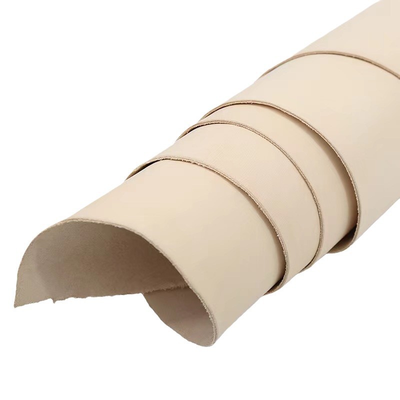 Italian Natural Vegetable-Tanned Leather, Natural Tree-Tanned Leather, Fully Dyed Genuine Leather for Bags and Shoes, Three-Sided Vegetable-Tanned Leather, Top-Grain Cowhide