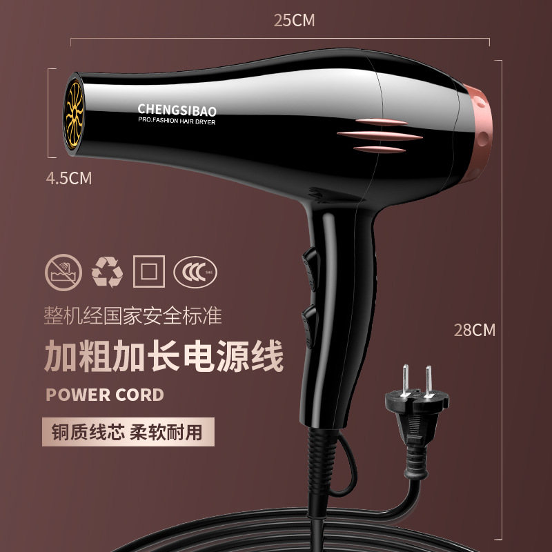 Hair Dryer Household Hot and Cold Air Blue Light Negative Ion Hair Care Hair Dryer Hair Salon Special High-Power Quick-Drying Hair Dryer