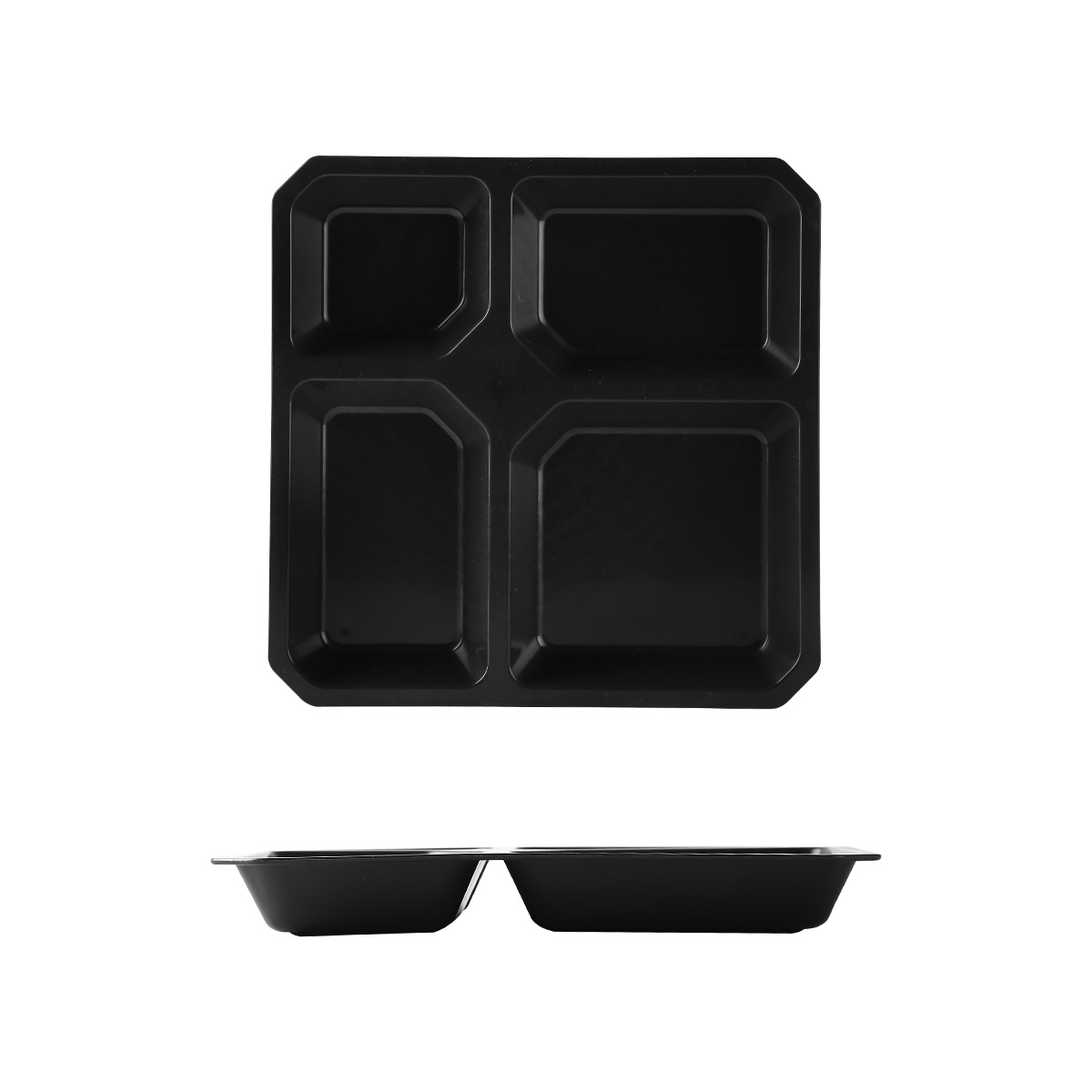 Portable Snack Fruit Five-compartment Platter Wheat Straw Rice Plate Split Dinner Plate