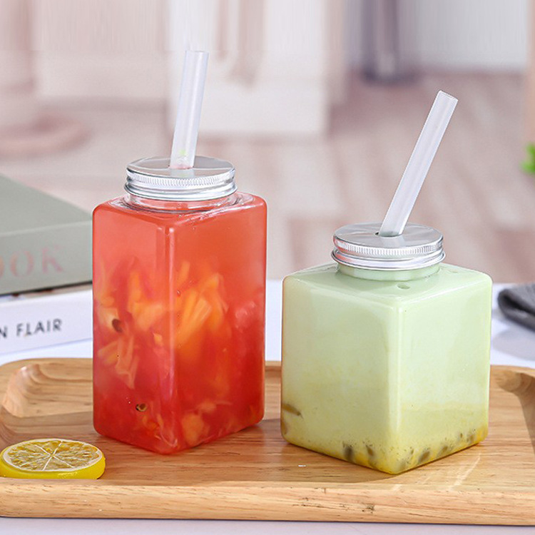 Internet Celebrity Milk Tea Cup Disposable Plastic Cup Wholesale Fat Cup Dessert Cup Drink Cup with Lid Commercial Packaging Cup