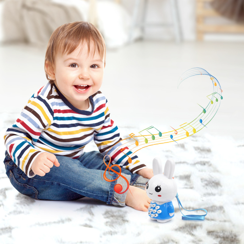 Cartoon Mini Rabbit Multifunctional Story Machine Ancient Poetry Light Music Children's Early Education Educational Toy Learning Machine