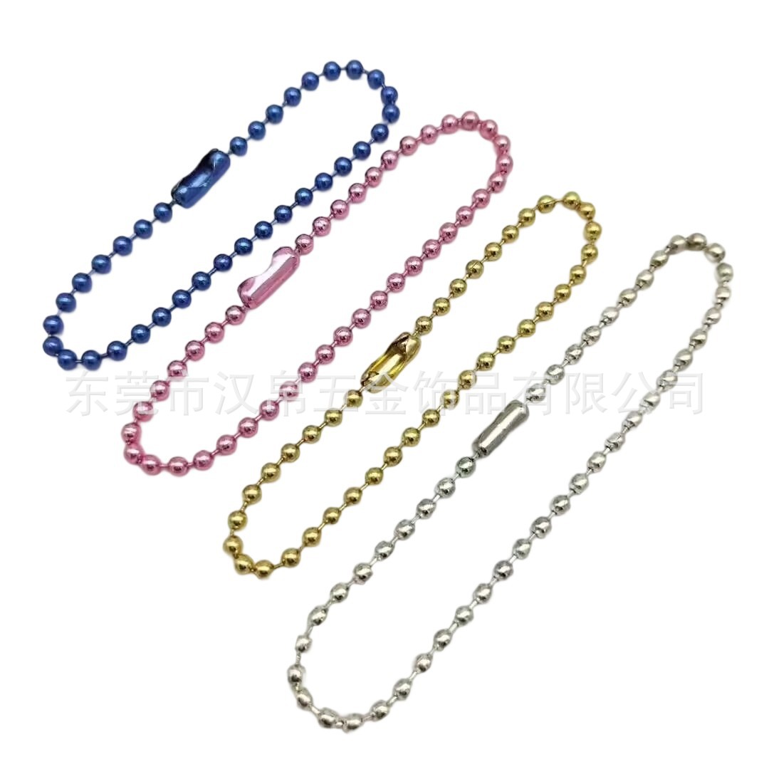 Factory Metal Chain Bead Chain Colorful Bead Chain Various Necklace Bead Chain Doll Stainless Steel Bead Chain