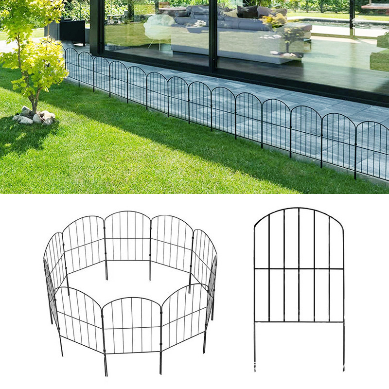 in stock Cross Border Amazon Garden Fence Wrought Iron Pet Courtyard Flower Rack Demolition Outdoor Arch Fence