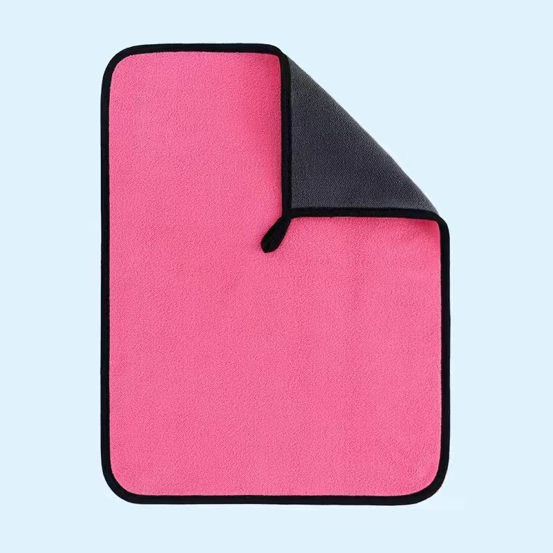 Car wash towel double thick surface absorbent coral fleece car towel quick dry car cleaning car wash towel factory wholesale