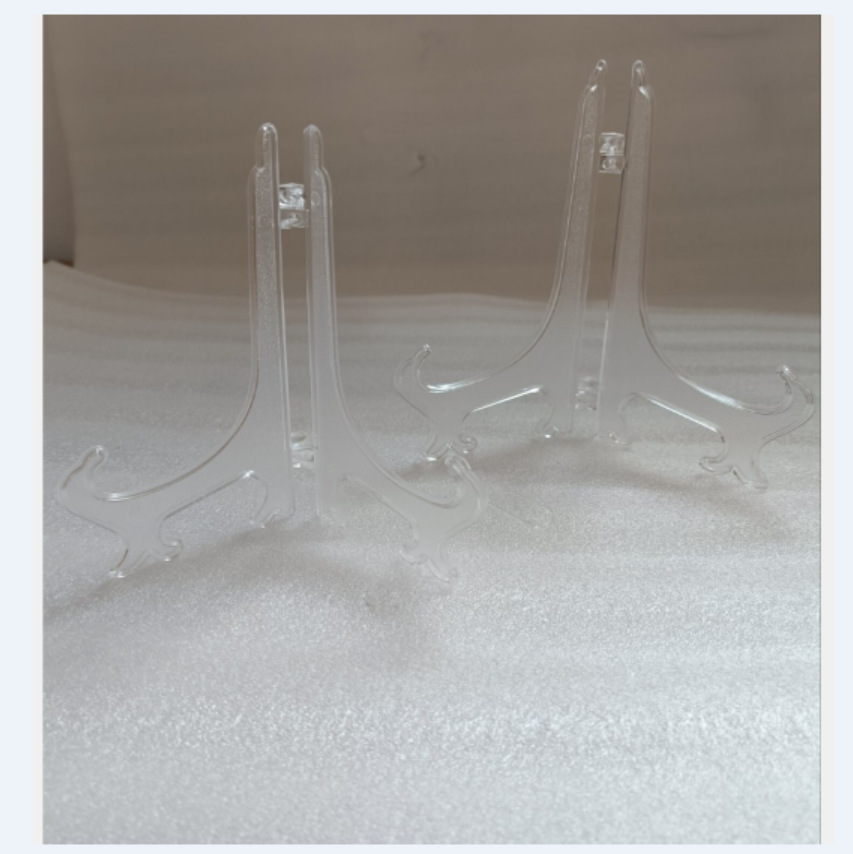 Factory Direct Sales Plastic Transparent Bracket Plastic Photo Frame Bracket Clock Bracket Display Rack Plastic Plate Rack Table