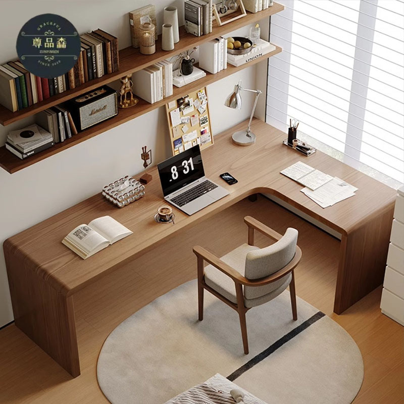 Простой угловой стол из массива дерева, компьютерный стол для дома, письменный стол для студентов, угловая рабочая поверхность