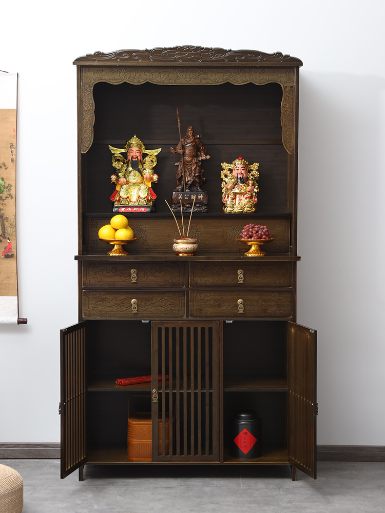 Buddhist Niche, Altar, Standing Cabinet, Buddha Cabinet, Altar, Altar, Buddhist Altar, Bodhisattva, Worship Table, Buddha Statue, Home Offering