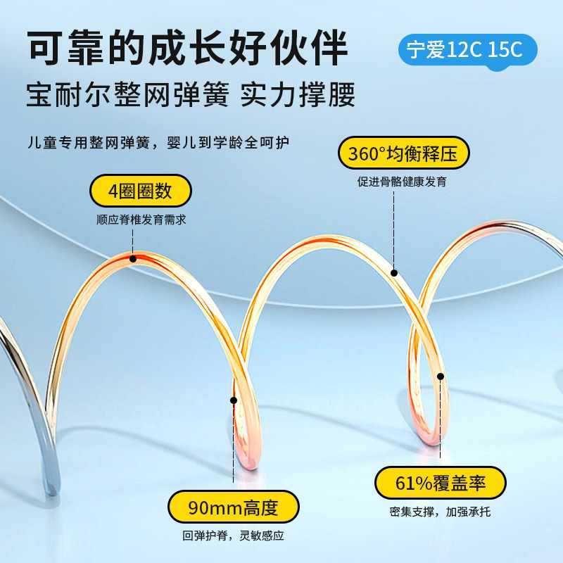 ✅ Children's Mattress Hard Spine Protection Anti-Mite Spring Simmons 1.35m Mattress Tatami Ning