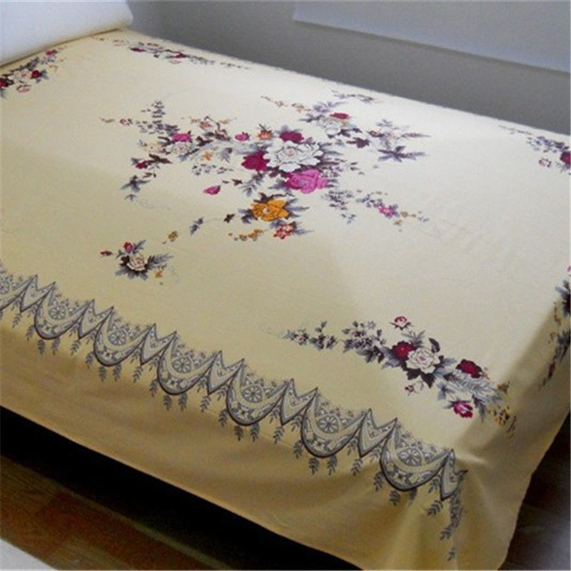 Old Shanghai National Old-Fashioned Printed Bed Sheets and Quilt Cover Four-Piece Set