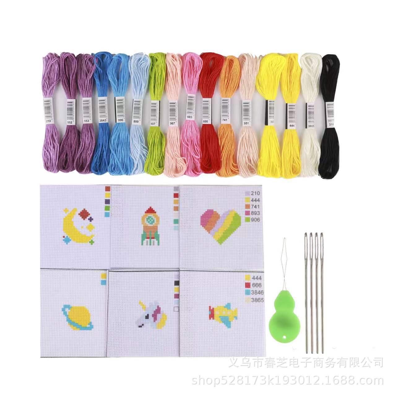 Набор для вышивки для детей DIY для начинающих ручная работа рюкзак ювелирный ключ pendant