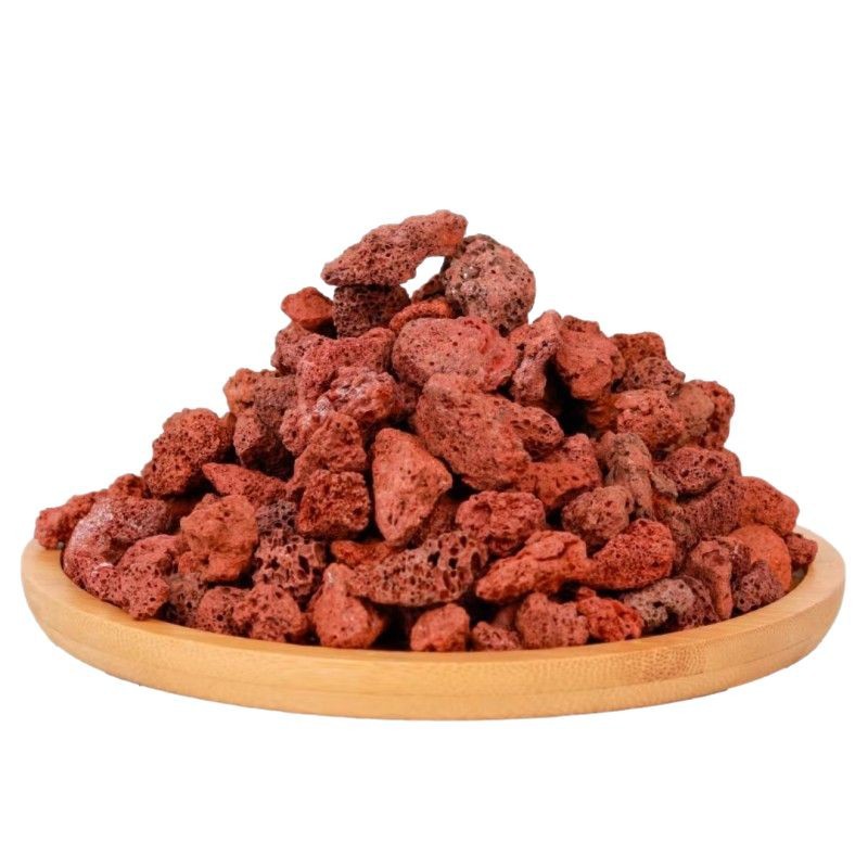 Red Volcanic Stone Particles Sewage Treatment Garden Landscaping Porous Volcanic Rock Filter Material Wetland Backfill Factory Wholesale