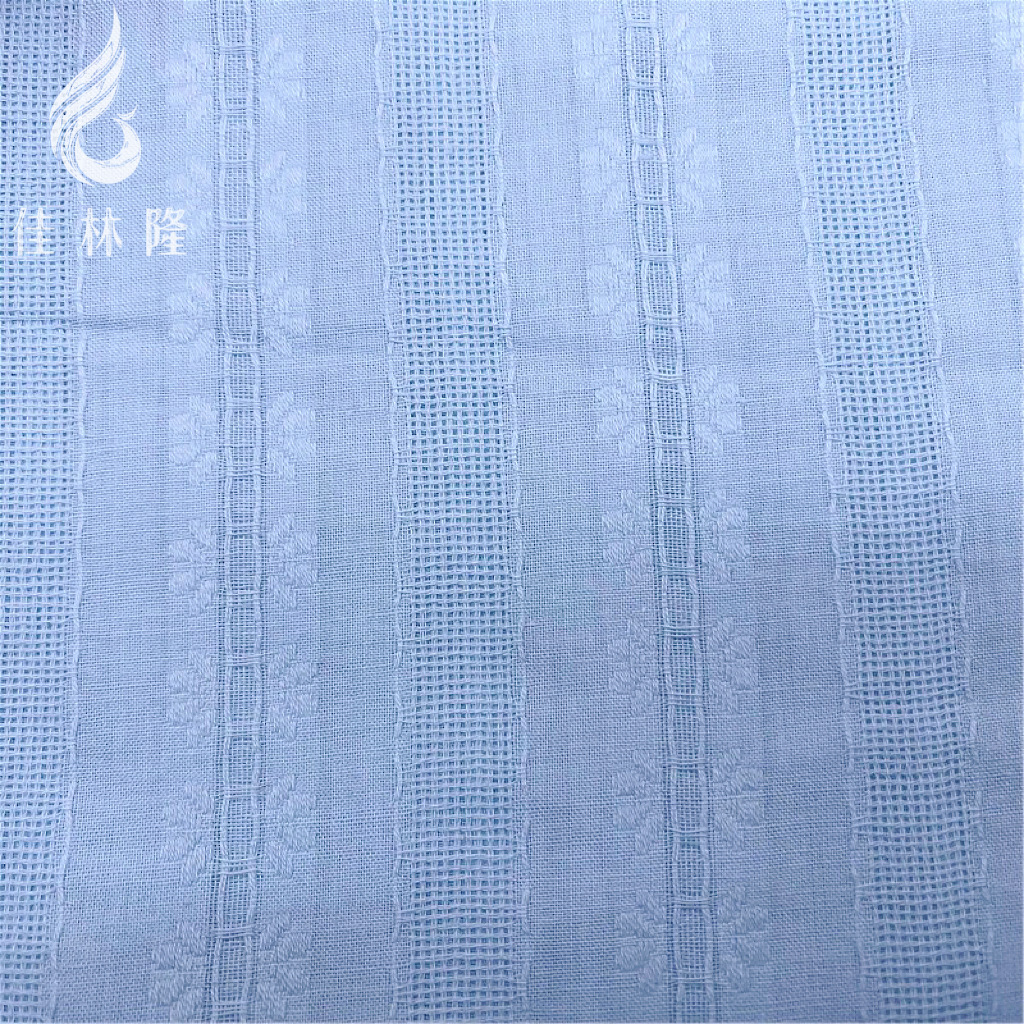 Jacquard cotton gauze breathable sunflower striped jacquard fabric children's clothing women's dress set fabric