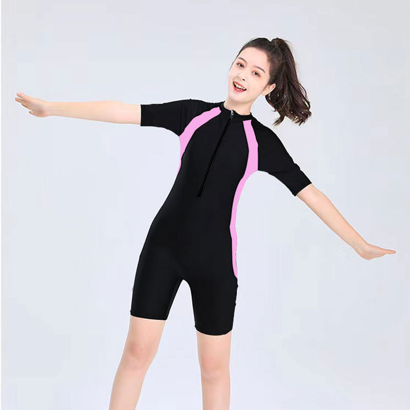 Children's One-piece Swimsuit Cute Quick-drying Breathable Medium Boys' and Girls' Baby Hot Spring Swimming Training Swimsuit Set