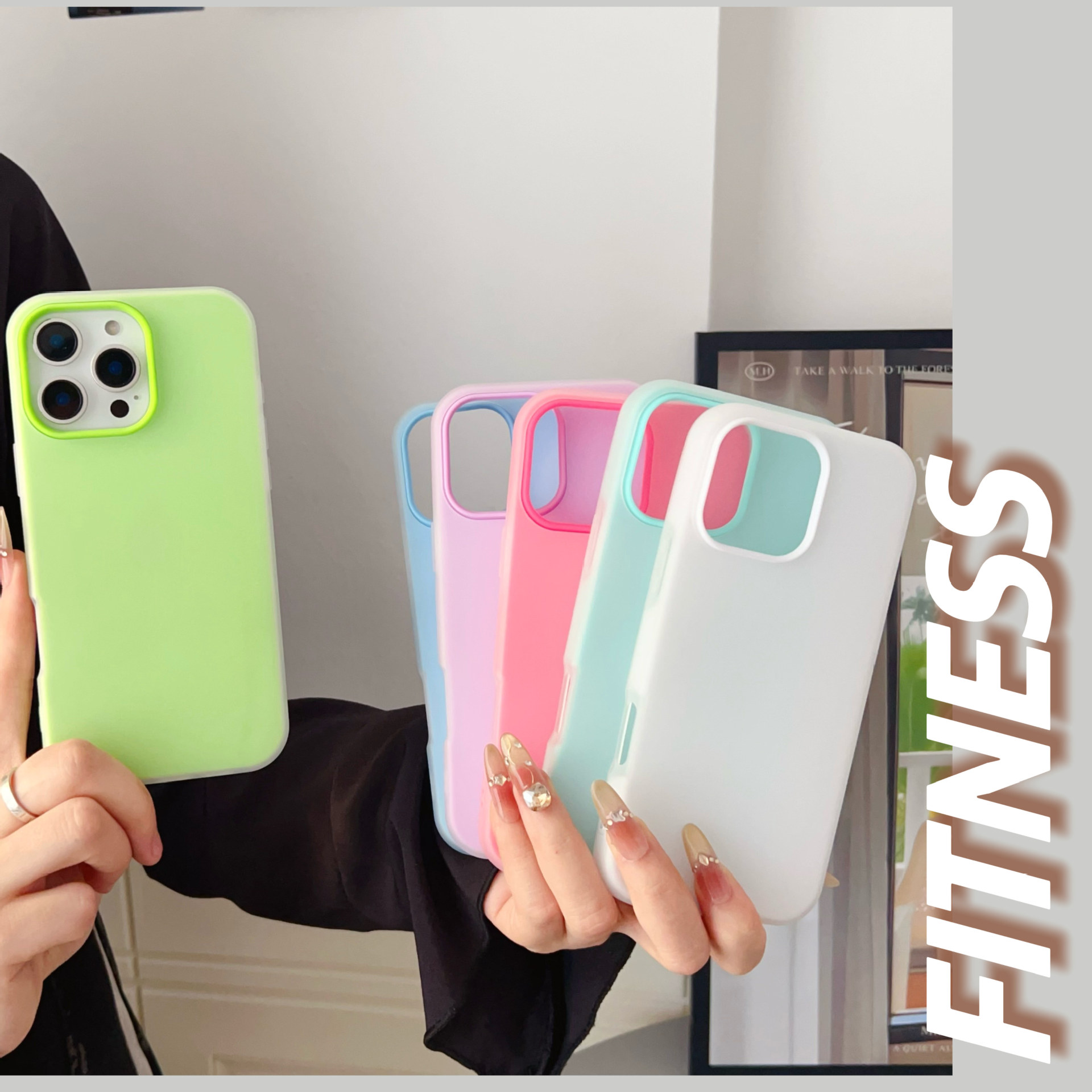 Two-In-One Jelly Suitable for Iphone16E Mobile Phone Case Apple 15Promax Skin-Feel Matte Anti-Fall Protective Cover