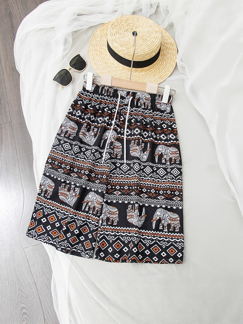 Elephant Pants Casual Shorts Summer New Trendy Exclusive Cross-Border Thailand Plus-Size Beach Shorts Home Cool Shorts