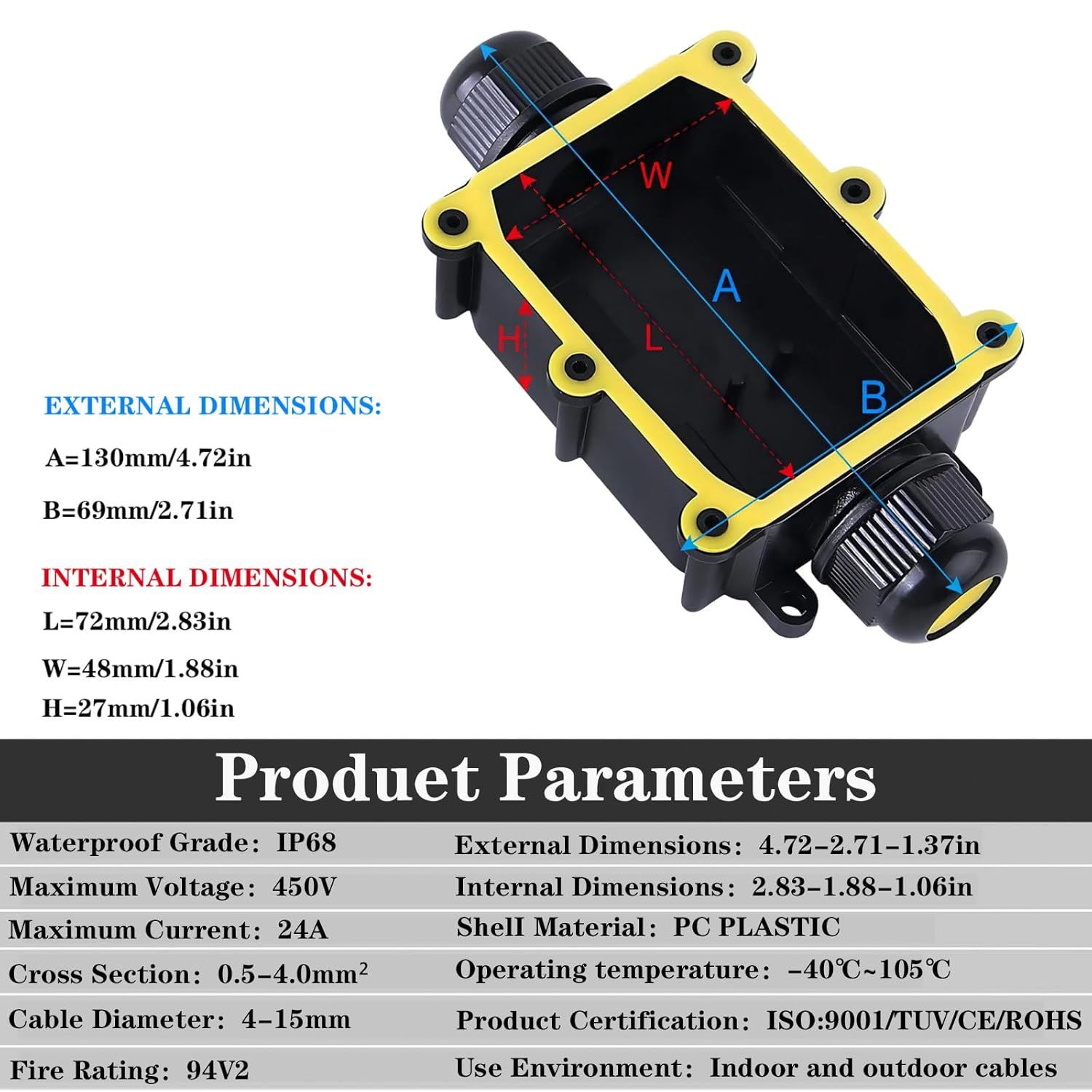 Klj Abzweigdose Ip68 Wasserdicht，Anschlussdose Wasserdichte