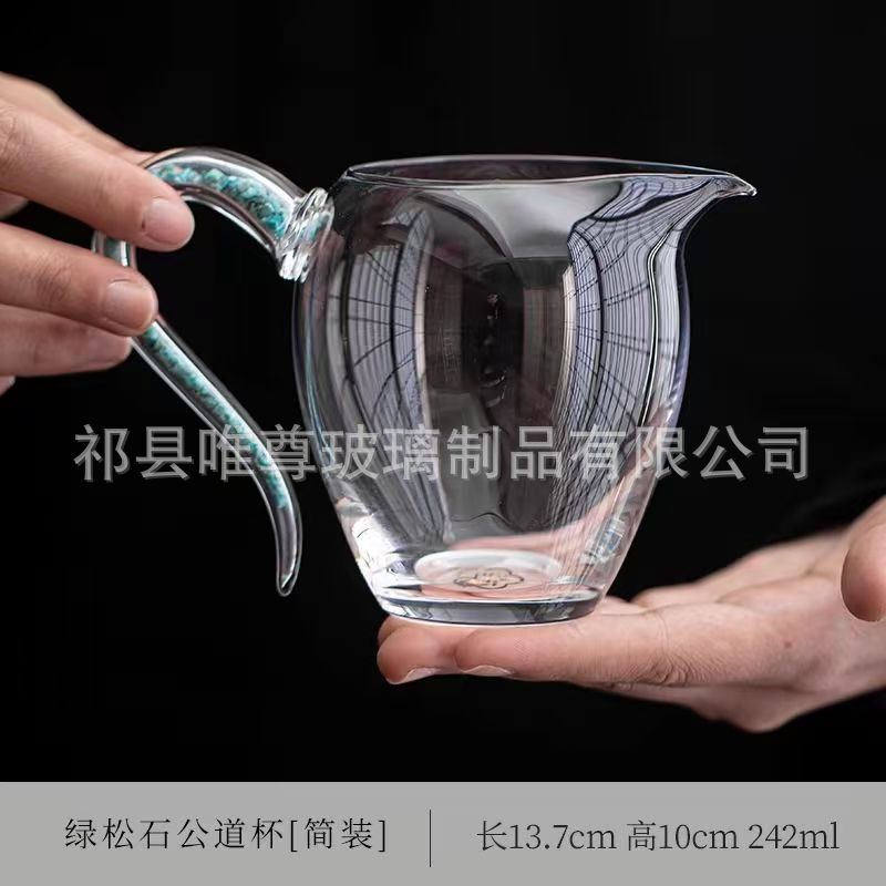 Термостойкая чаша из стекла с золотой фольгой для кунг-фу