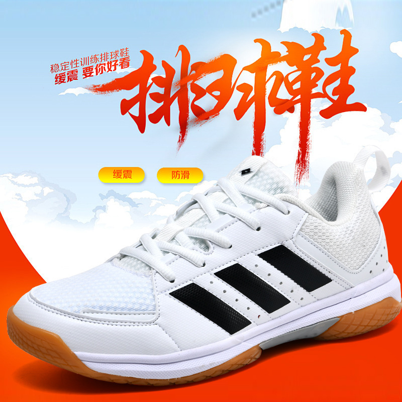Foreign Trade New Anti-Slip Volleyball Shoes Mesh Breathable Shock-Absorbing Men's and Women's Professional Training Table Tennis Shoes Badminton Shoes