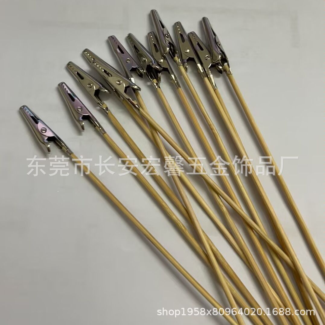 Model Spray Painting Coloring Crocodile Clip Bamboo Stick Clip Bamboo Stick Wooden Stick Crocodile Clip Wooden Stick Clip Model Painting Stand
