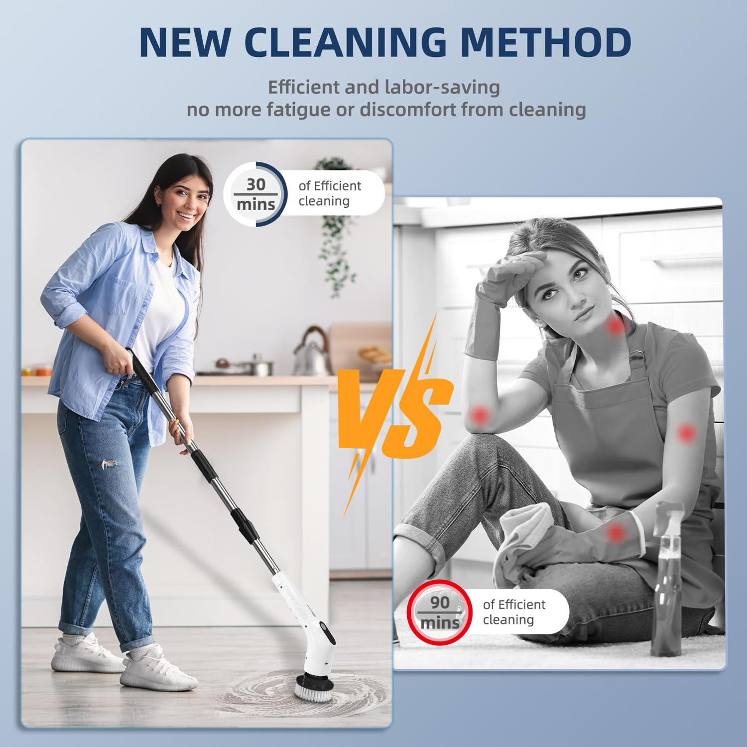 Cross-border seven-in-one multifunctional electric cleaning brush gap brush kitchen plastic cleaning toilet brush rotating mop