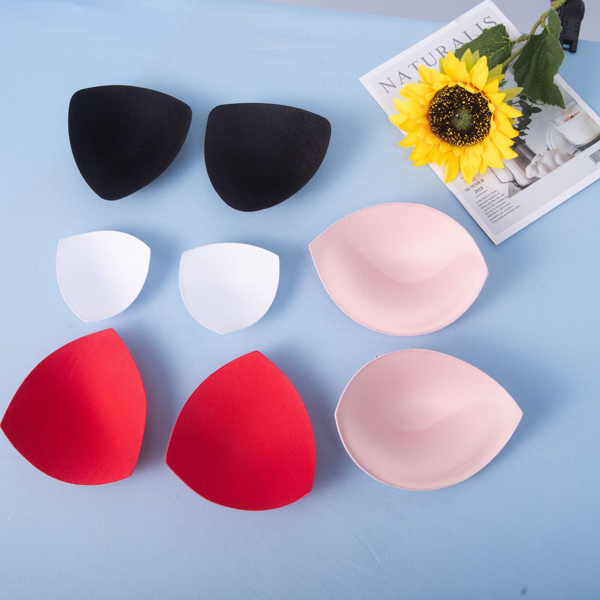 Треугольная поролоновая накладка на грудь, йога, купальник, тонкая женская треугольная форма, бесшовная пуш-ап накладка на грудь