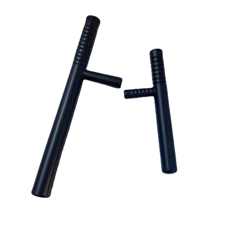 Police Set T-shaped Explosion-proof Stick Blowing Bottle Plastic Baton Ball Performance Props One-character Stick Children's Toys Martial Arts Stick
