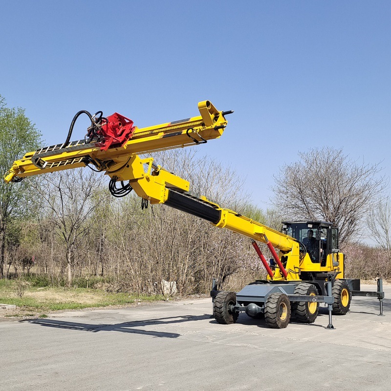 Mountain Engineering Photovoltaic Piling Machine, Pit Reinforcement Tunnel Rock Drilling Machine, Wheeled Slope Support Tunnel Drilling Machine