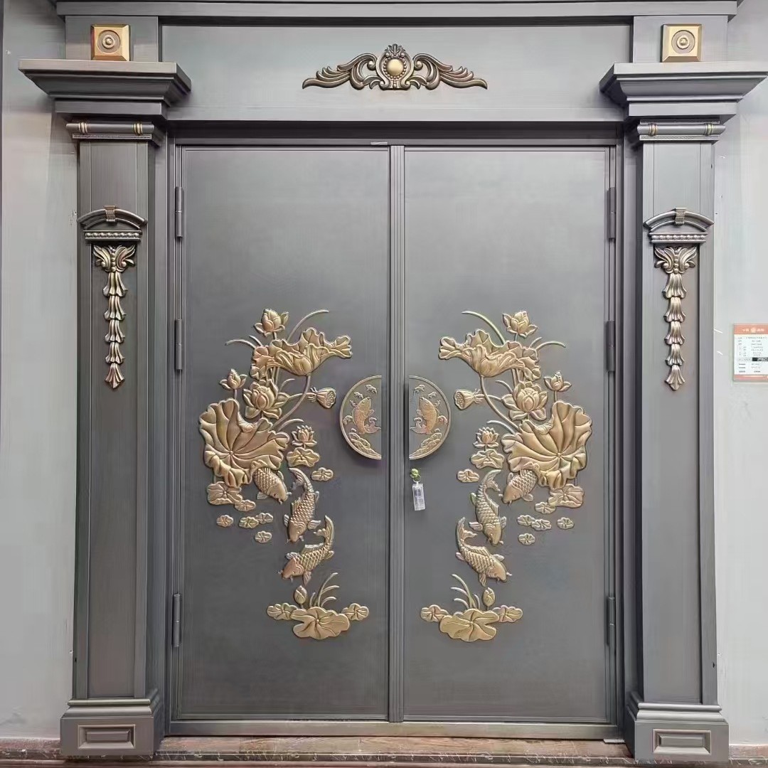 Villa district zinc alloy door custom hotel garden classical door rural self-built house anti-theft double door