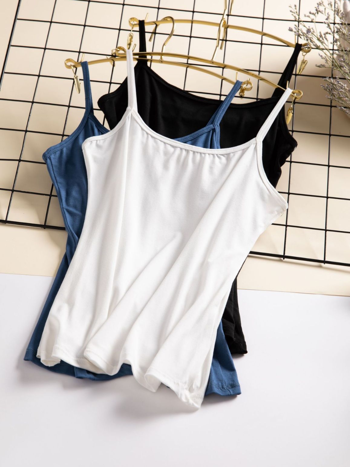 Camisole Women's Base Outer Wear Sleeveless Top All-match Sexy Modal Black and White Camisole Female Student Inner Wear