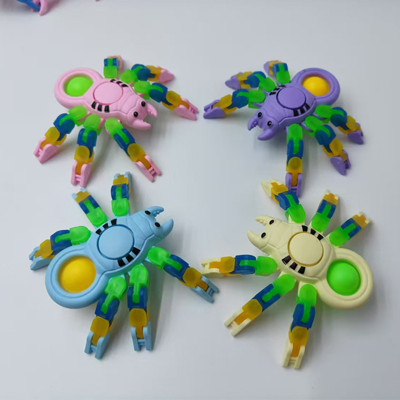 Cross-border new 27CM decompression chain snake DIY variety magic ruler folding bone joint bicycle track chain toy