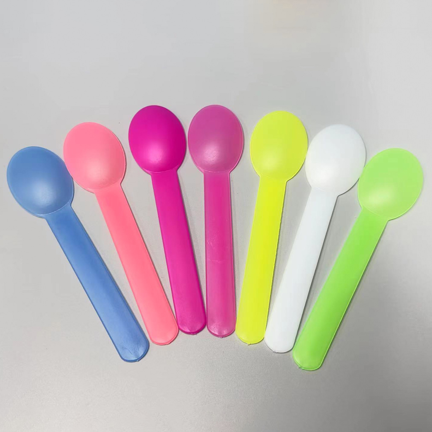 12.7*3cm Pp Spoon, Food-Grade, Thickened, Household Soup Spoon, Biodegradable, Logo Can Be Printed, Tableware