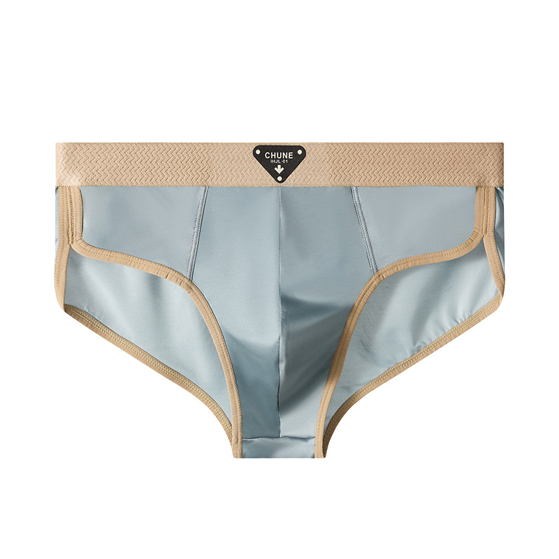 Huajielong underwear men's underwear ice silk underwear wholesale waist men's plus size men's breathable briefs a generation