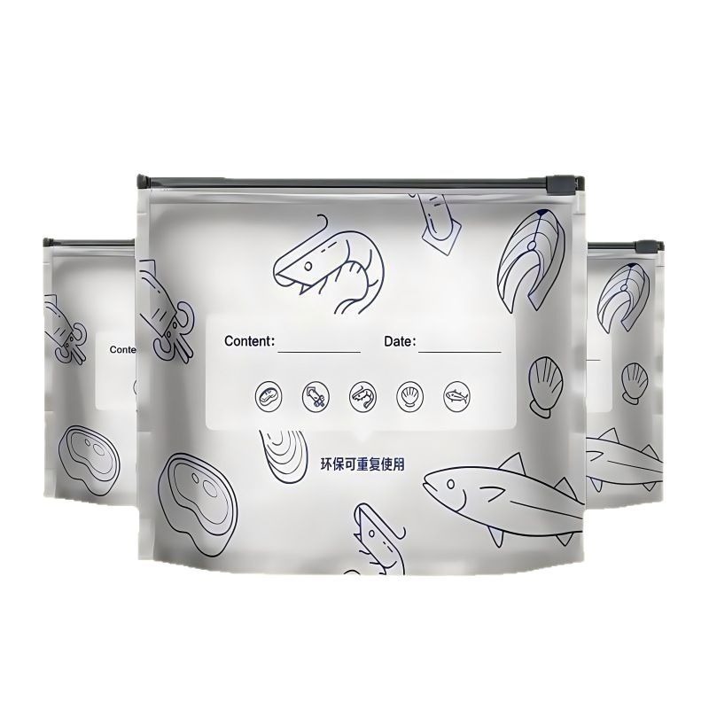 Antibacterial Fresh-keeping Bag Thickened Zipper Household Refrigerator Food Fresh-keeping Bag Freezing Special Aluminum Foil Bag in stock Seal