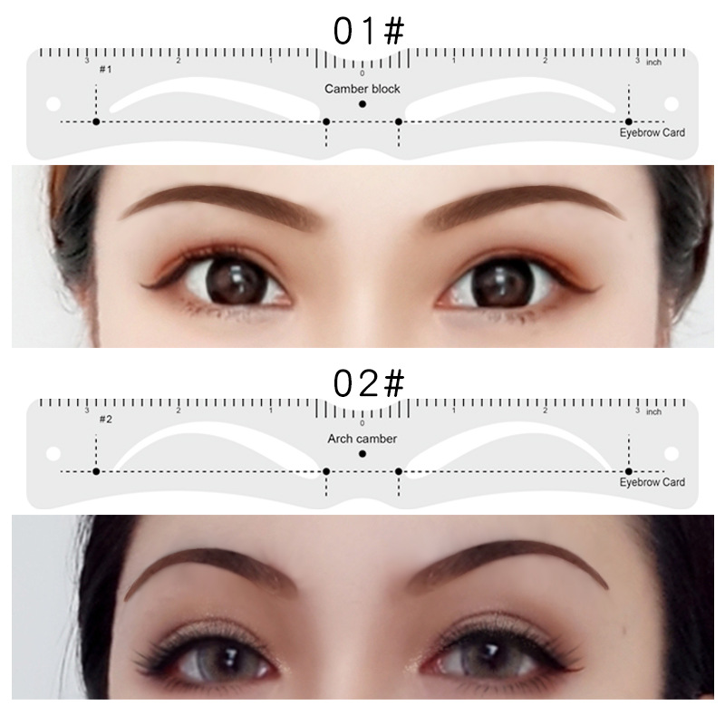 Cross-border one-piece wearable 12PCs silicone soft eyebrow card lazy thrush auxiliary artifact