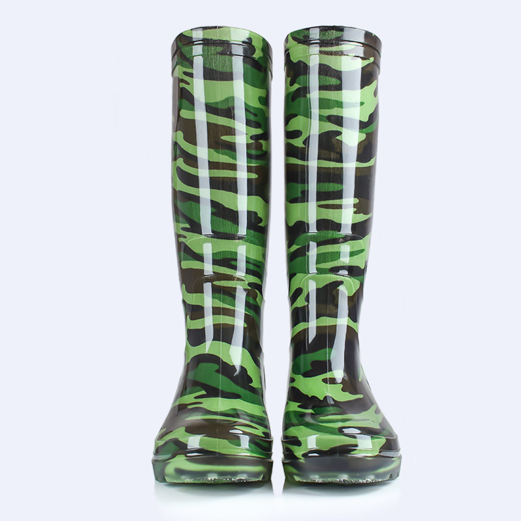 2025 New Fashion Men's Camouflage Rain Boots High Camouflage Labor Protection Rain Boots Water Shoes Wholesale