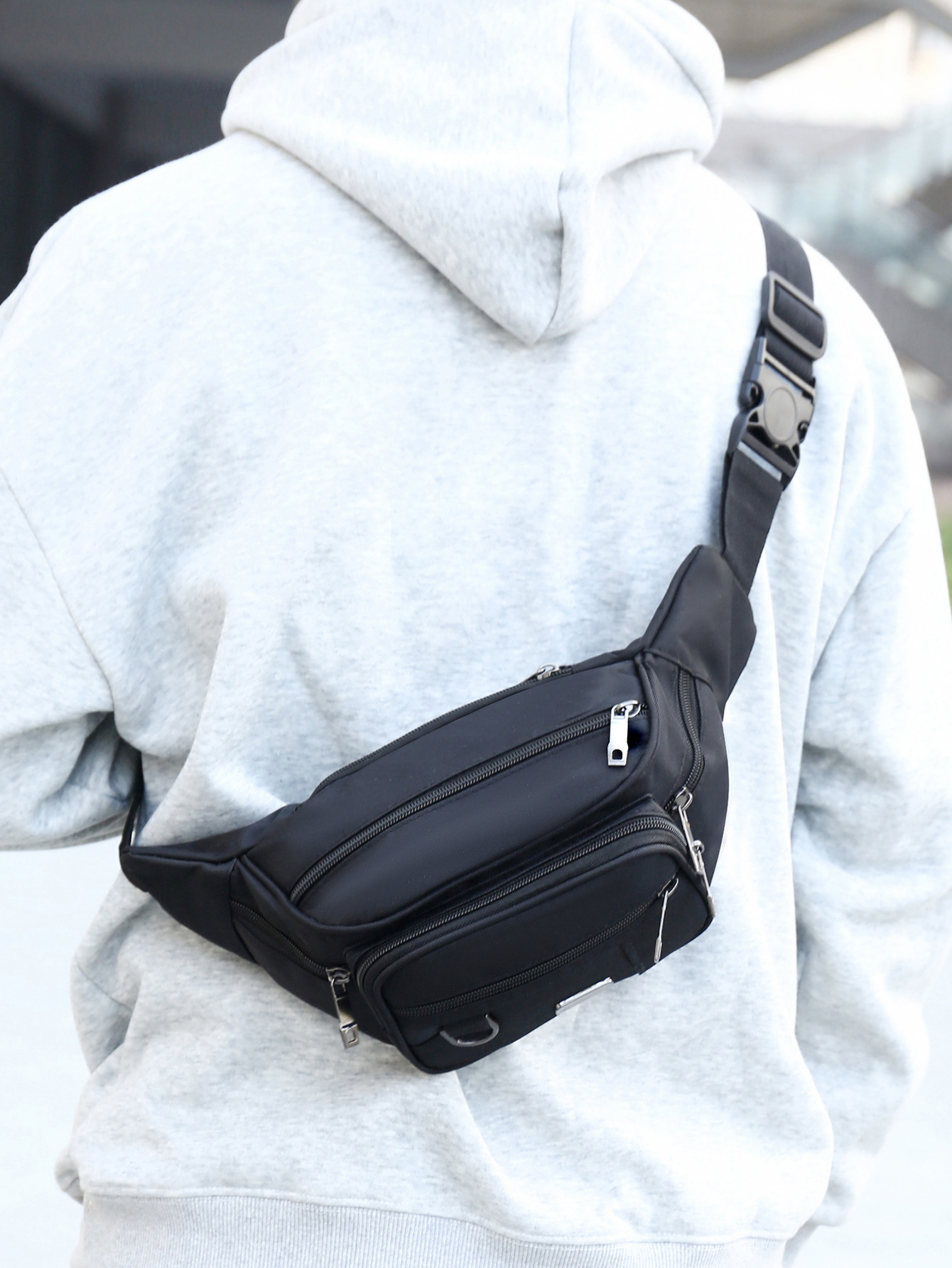 2024 Cross-border New Waist Bag Men's Mobile Phone Multi-functional Working Waist Bag Wear-resistant Water-repellent Crossbody Bag