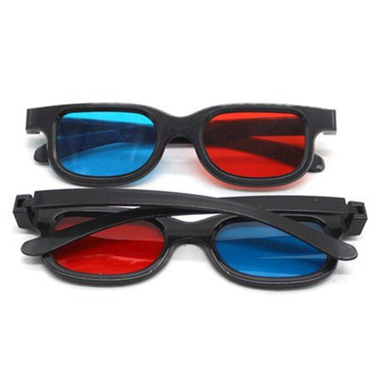 Red and Blue 3D Glasses for Watching Movies, Special Polarization Imax Giant Screen Non-Flash Myopia Naked Eye 3D Metal Clip Polarization