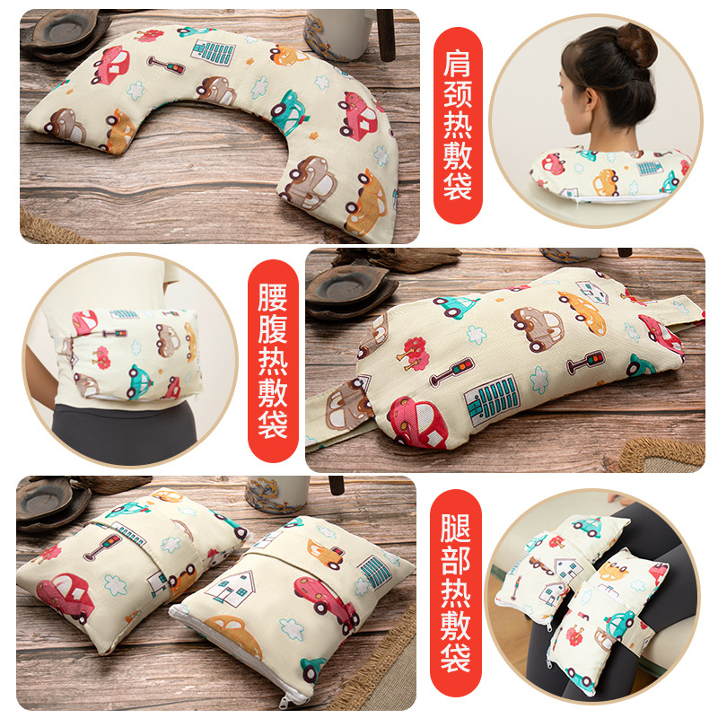 Wholesale Microwave Heated Salt Bag Large Coarse Salt Sea Salt Hot Compress Bag Whole Body Knee Shoulder Neck Mugwort Hot Compress Physiotherapy Bag