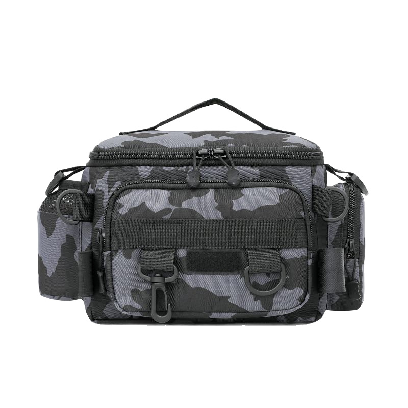 Large capacity outdoor fishing bag camouflage multi-functional fishing gear bag shoulder portable large capacity waterproof accessories bag